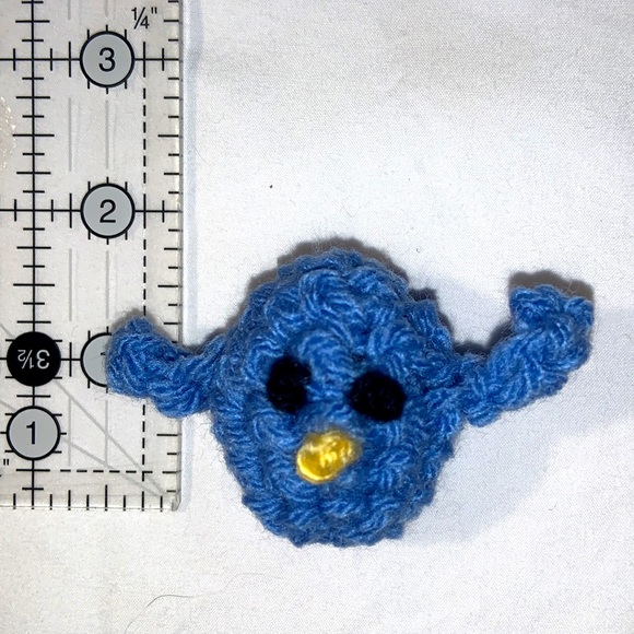 Hand Crafted Crochet Organic Catnip Bluebird Tweet Toys Lot of Three - Picture 5 of 5